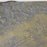 Art nouveau bronze sculpture bas-relief wall panel portrait of mother and child Italy early 20th X7