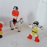 Vintage circus with wooden subjects