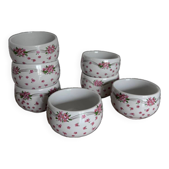 Pink tea cups with flowers