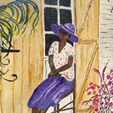 Native painting winter garden oil painting on canvas