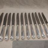 12 silver-plated table knives by Christofle, Albi pattern