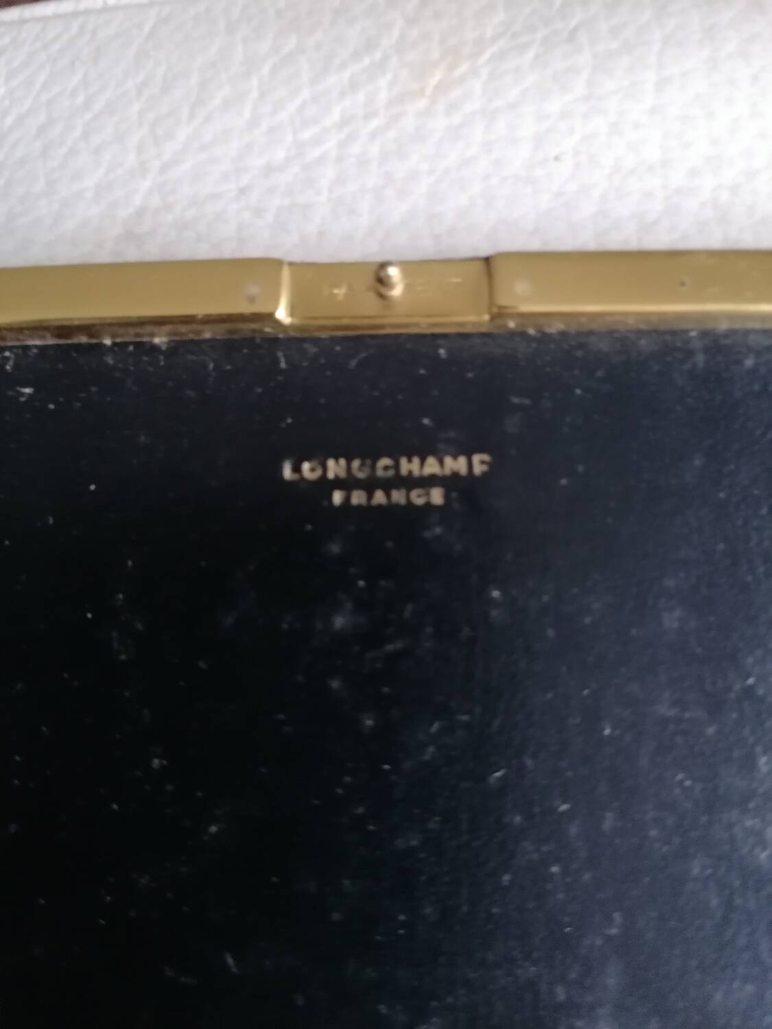 Vintage black longchamp leather cigarette case