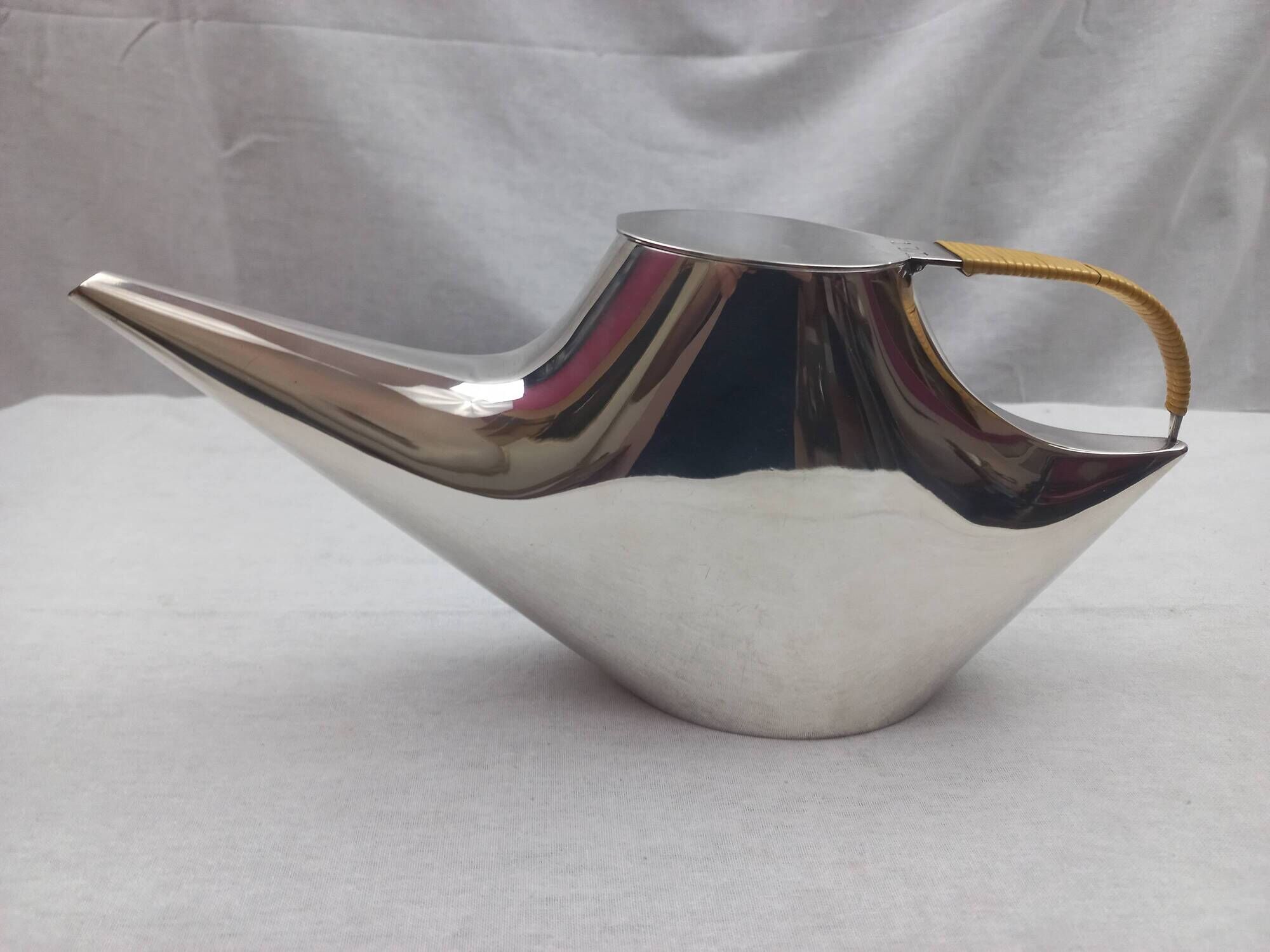 Christofle gallia como - service the lino sabattini 1957 silver metal rattan tbe