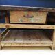 Large solid wooden carpenter's workbench