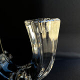 Cristallerie de Vannes le Châtel - Pair of torch candle holders - Cristal signé
