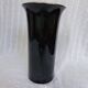 Superb vintage vase in glossy black glazed porcelain. Yamaji.