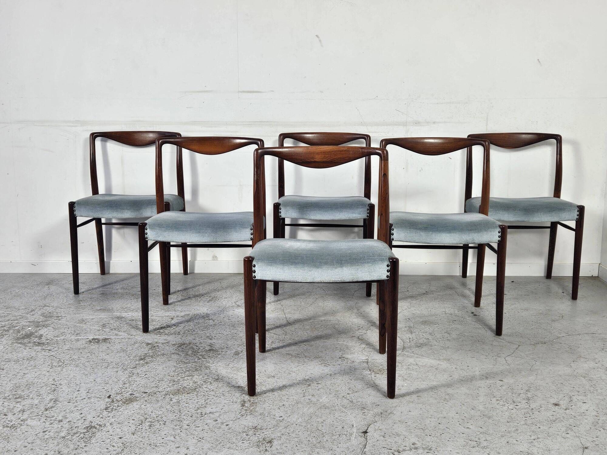 6 Scandinavian chairs in rosewood by Kai Lyngfeldt Larsen