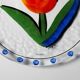 Plat de design floral scandinave Kosta Boda par Ulrica Hydman Vallien