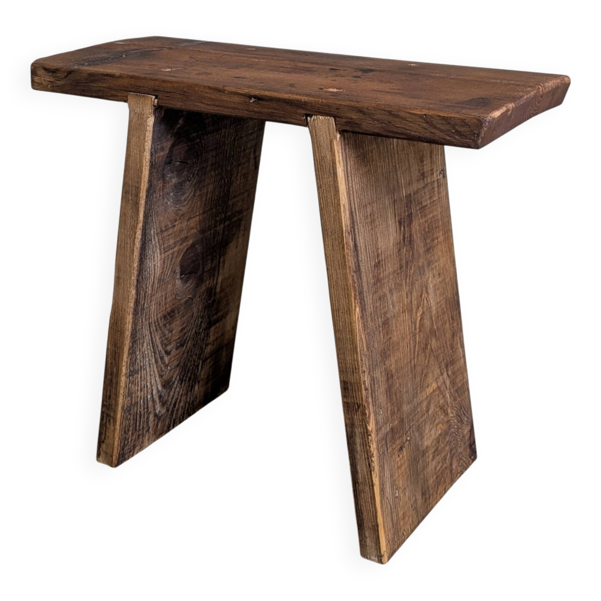 Stool / workshop bench raw wood vintage patina