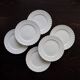6 vintage white porcelain twisted Limoges Haviland dinner plates