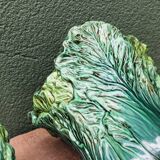 Pair of slip pot covers, cabbage leaves