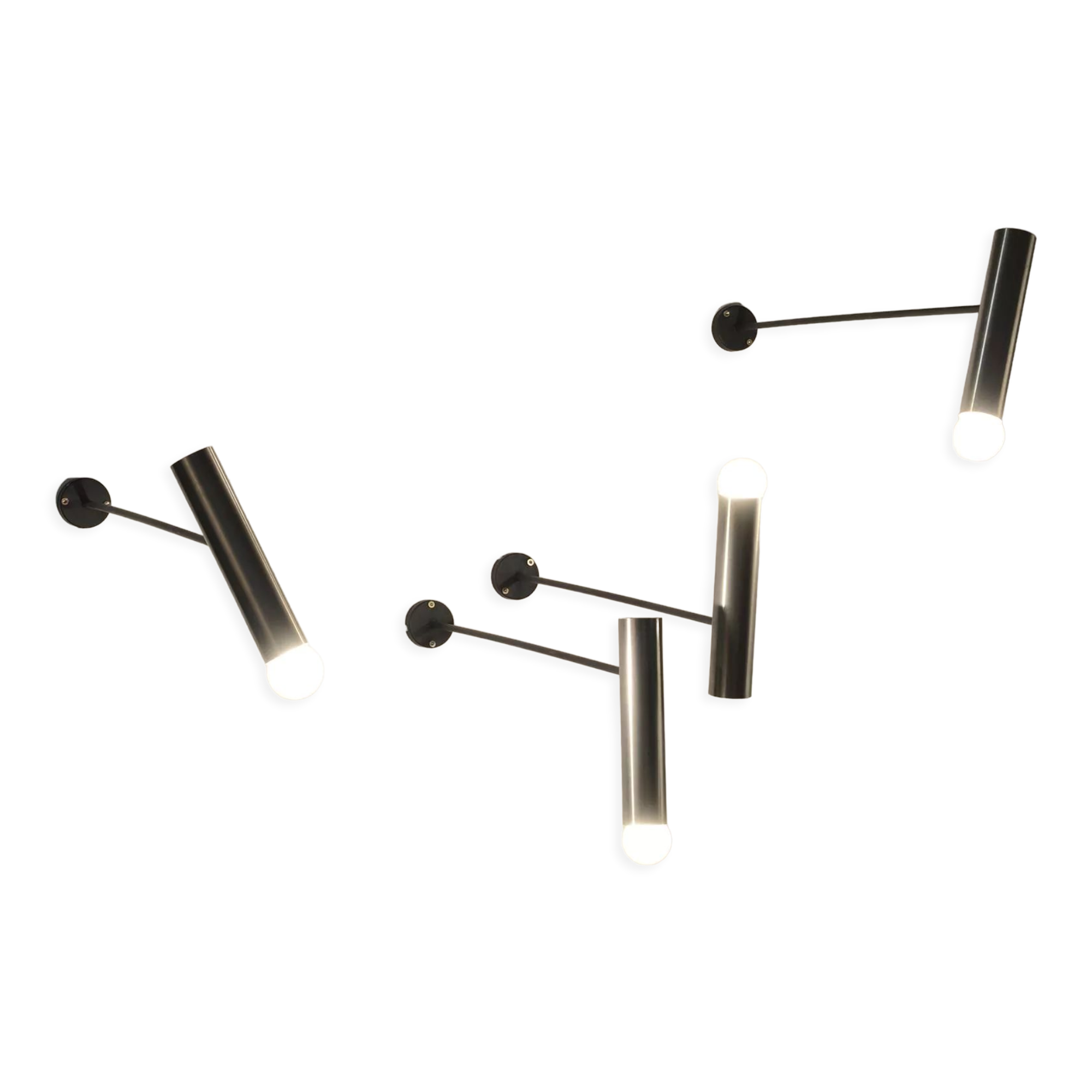 Pair of 1950s arm sconces, Parscot France