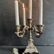 Small antique candelabrum with 5 lights in patinated brass - early 20th century