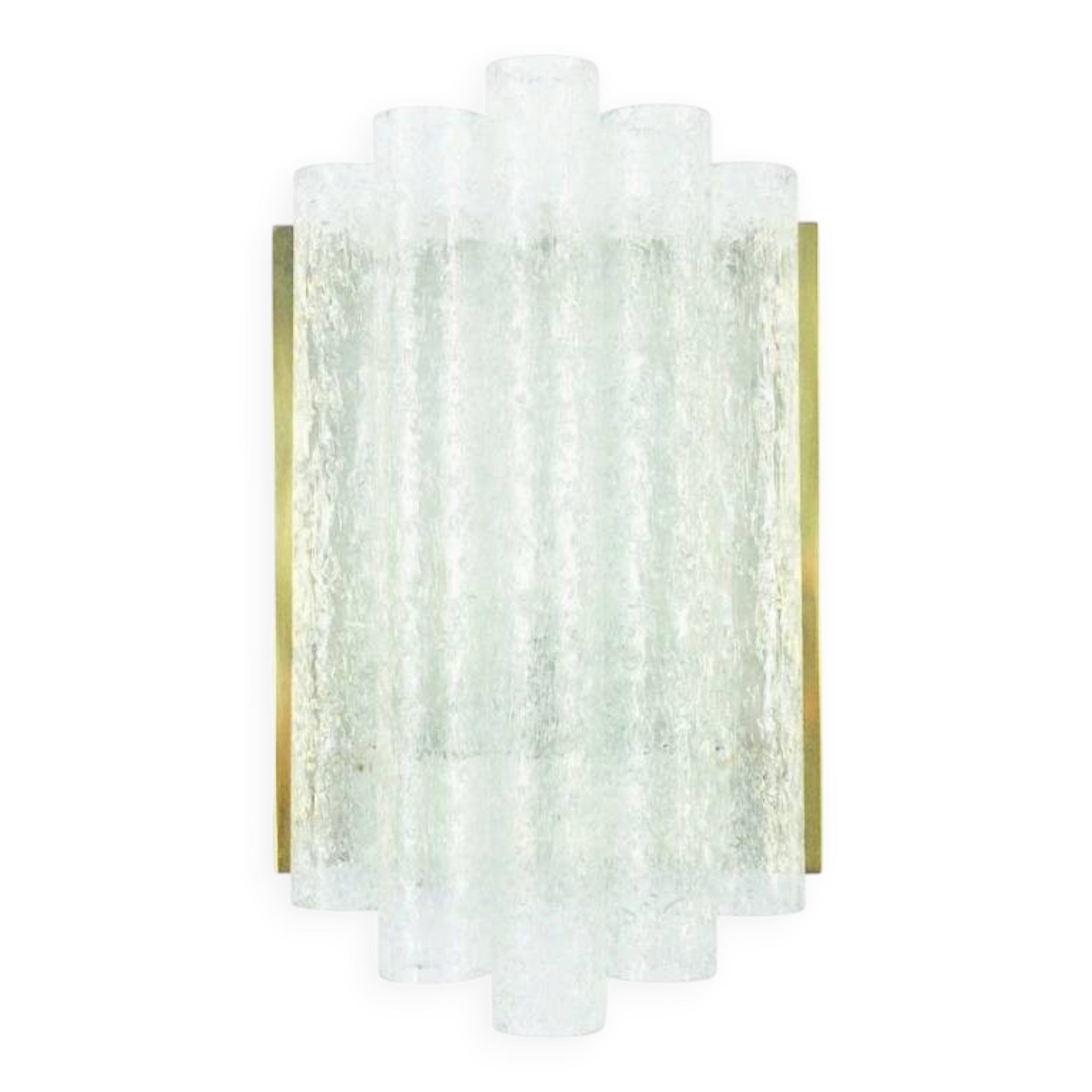 Mid Century Modern Ice Glass Wall Light From Doria, Germany, 1960s
