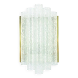 Mid Century Modern Ice Glass Wall Light From Doria, Germany, 1960s