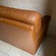 Vintage leather sofa 2 seater convertible caramel color