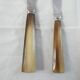 Art Deco horn walking knife set (2 knives, 12 large and 12 small)
