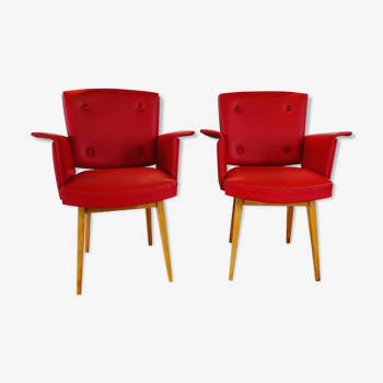Pair of cocktail armchairs from the 50s
