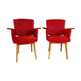 Pair of cocktail armchairs from the 50s