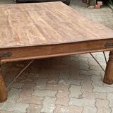 Very large old wooden coffee table
