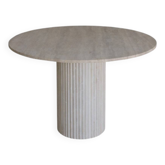 Omega Circular Dining Table - Natural Travertine