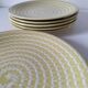 Set of 6 Longchamp dinner and dessert plates – retro lemon look