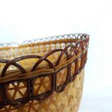 Wicker rattan pendant lampshade