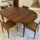 Mle 38 rio rosewood dining table by Henry Rosengren Hansen and 6 matching chairs