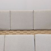 Scandinavian style three-seater sofa in teak, France circa 1950.