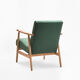 Fauteuil B-7727 polonais en velours vert années 1970.