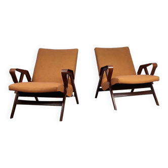 Pair of restored Tatra armchairs