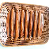 Plat à asperges barbotine Sarreguemines , 1960