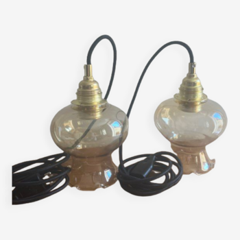 Pair of walking lamps