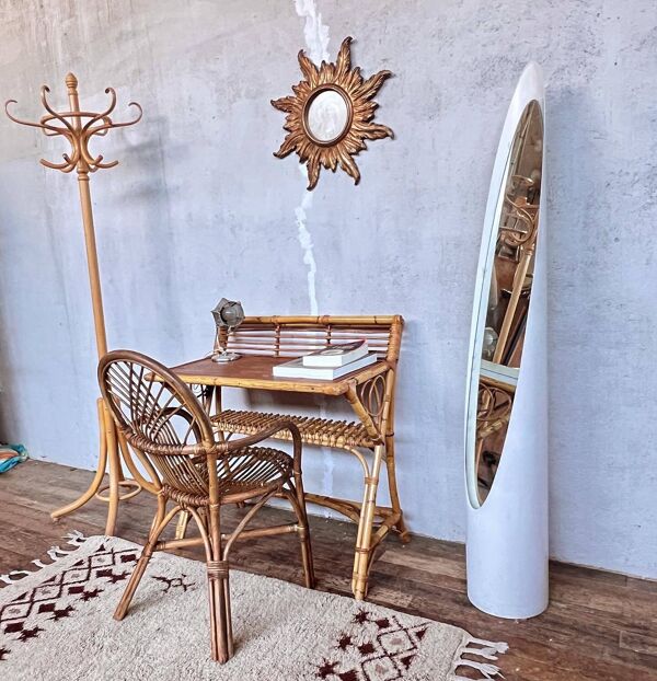 petit bureau, ou desserte en Bambou, circa 1950/1960