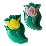 Pair of tulip dishes