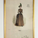 Fashion engraving "Nice" circa 1890