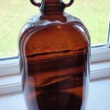Amber glass cylinder with 2 handles
