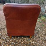Pair of leather club chairs