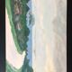 Painting with gouache landscape Fog in September