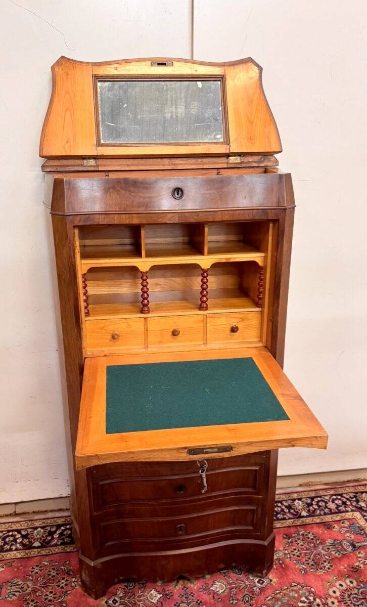 curved secretary in the guise of a Napoleon III period weekly desk