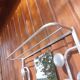 aluminium entrance coat rack, hooks, vintage, industrial