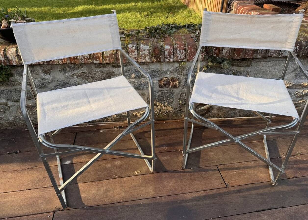 Pair of folding camping chairs