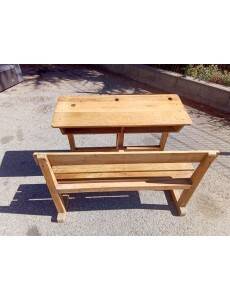 Old double school desk