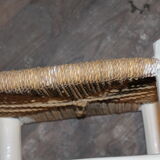 Stool White braided