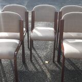 5 contemporary design chairs in curly wool