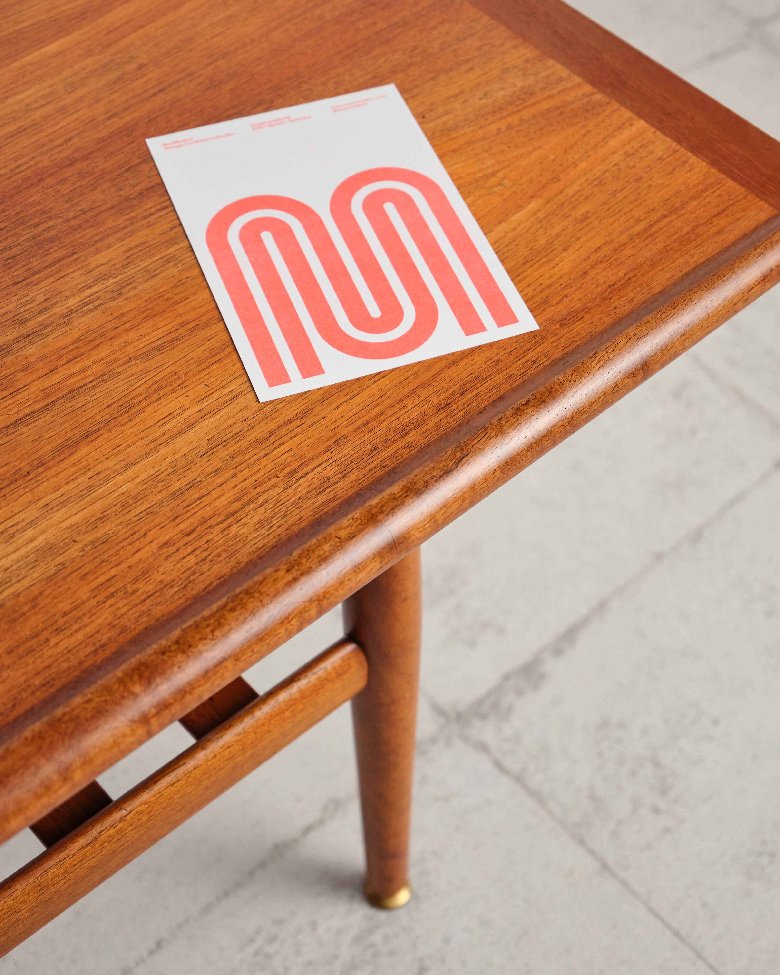 Large coffee table by Grete Jalk, Mid-Century Danish design.