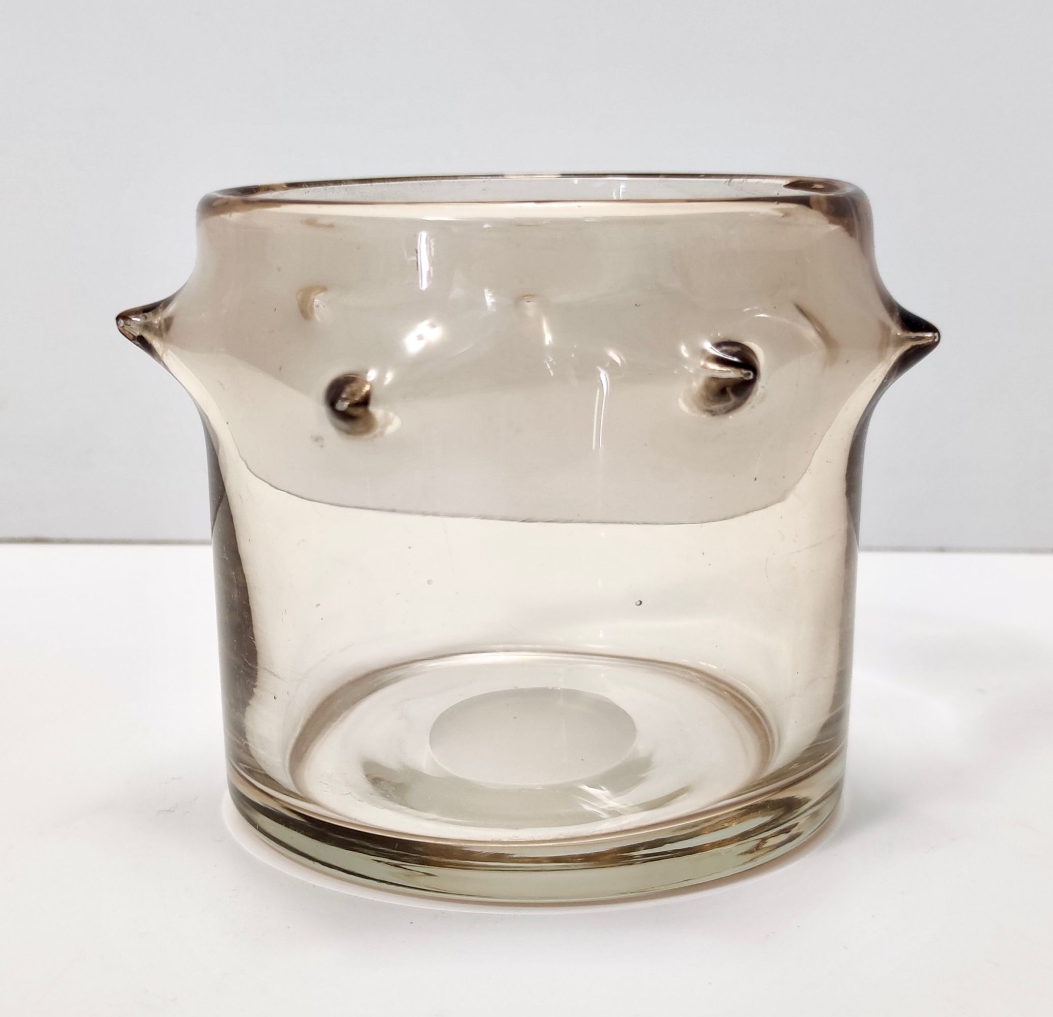 Vintage Murano Glass Vase with Bugne ascribable to Ercole Barovier, Italy