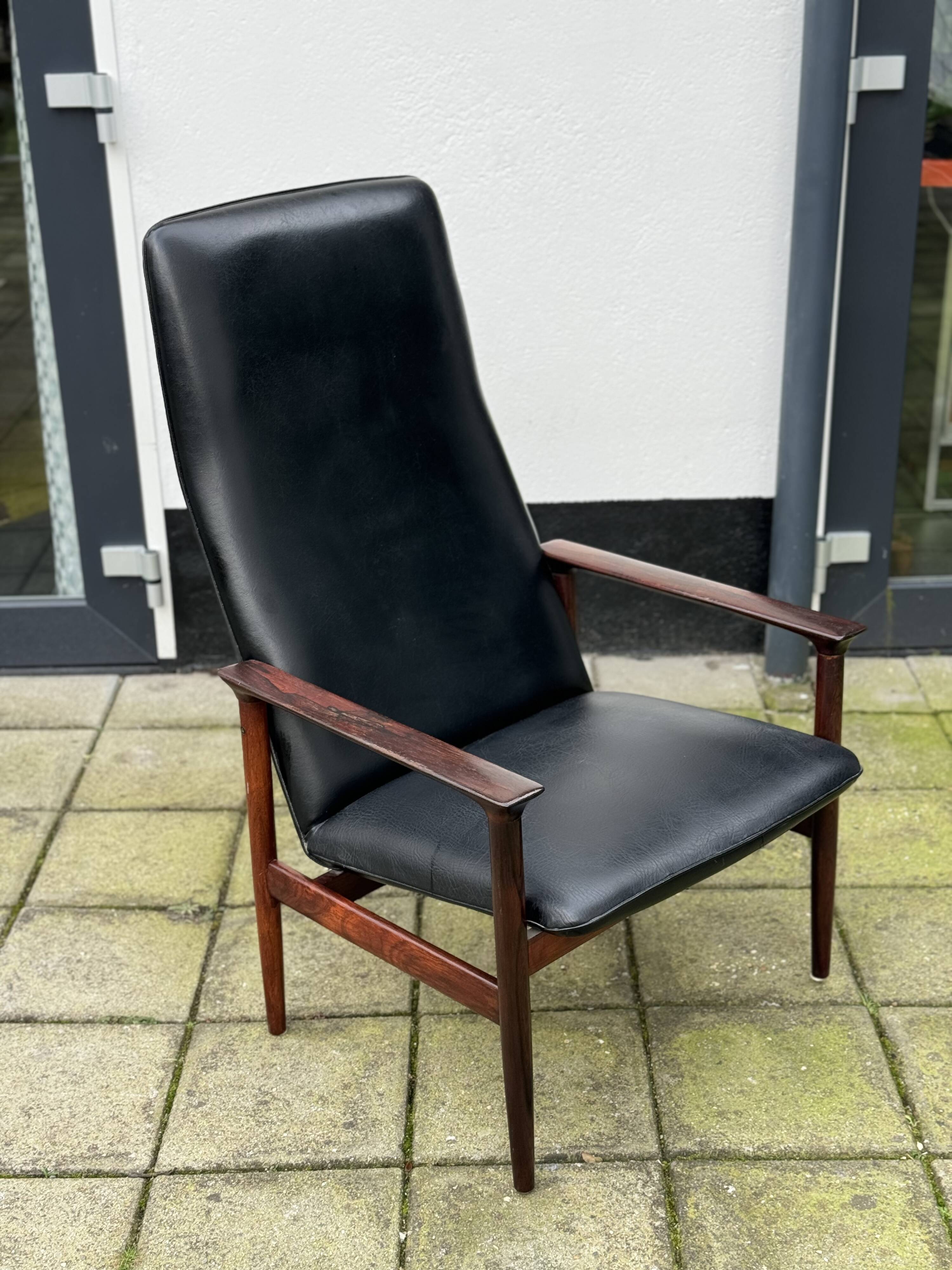 Vintage Norweigan Rosewood Highback Chair