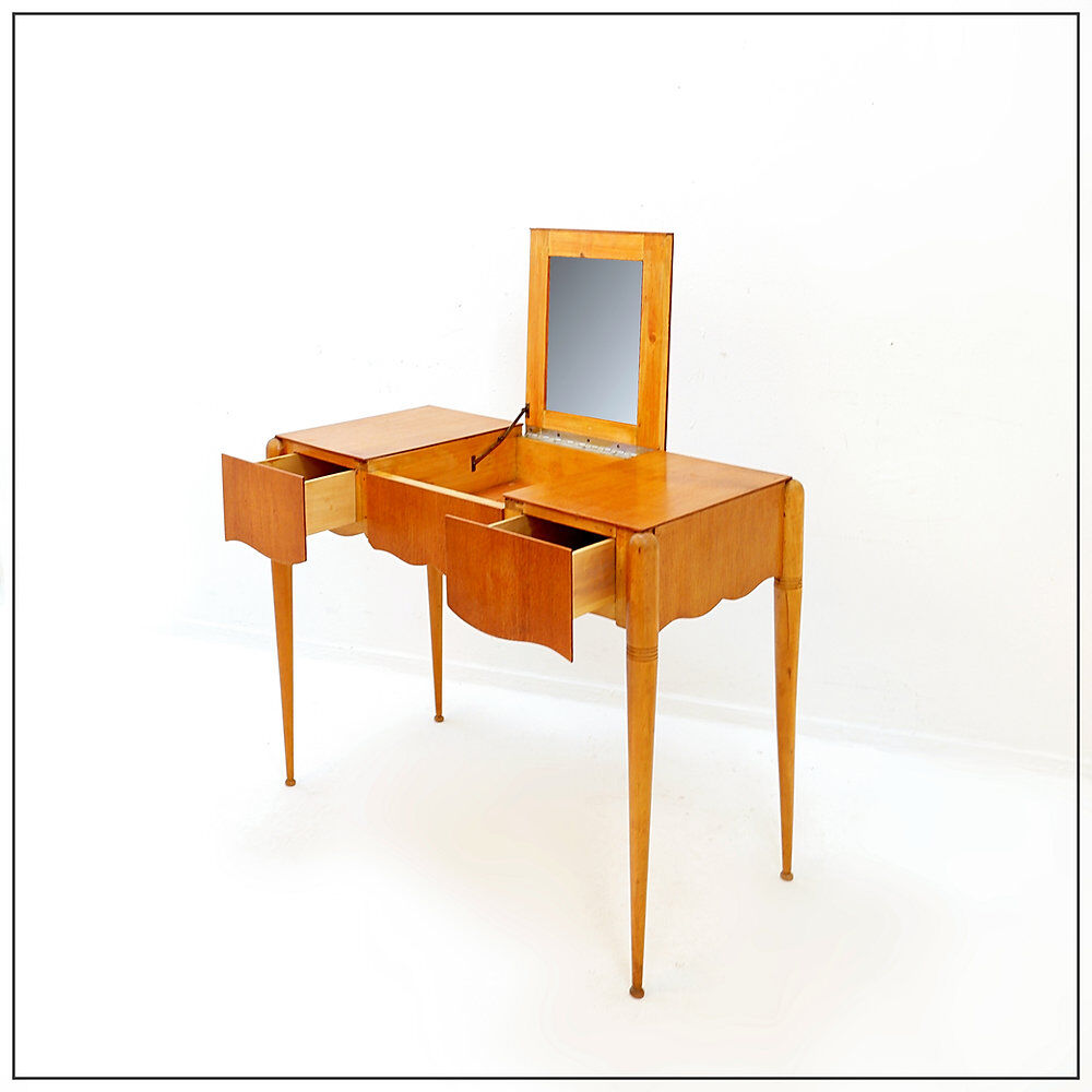 Dressing table with mirror, drop leaf and drawers - 20th century