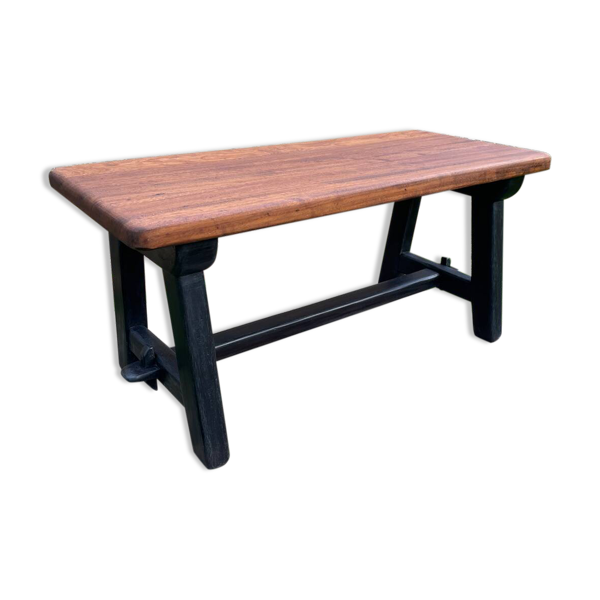Table basse brutaliste vintage 1970